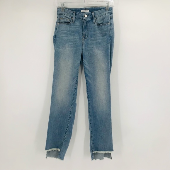 Good American High Rise Step Hem Jeans Size 26 - Picture 1 of 9